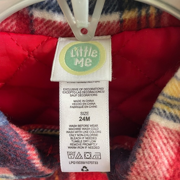 Little me Christmas Peacoat- little me jacket size 24 months- trendy toddler - Picture 2 of 3